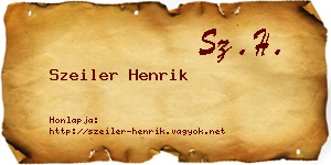 Szeiler Henrik névjegykártya